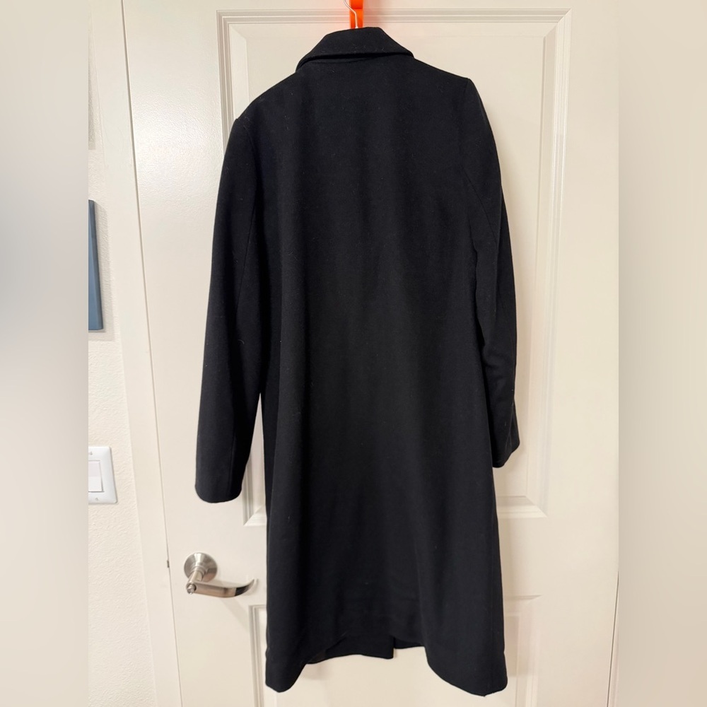Quince Classic Black Wool Coat - Picture 3 of 6